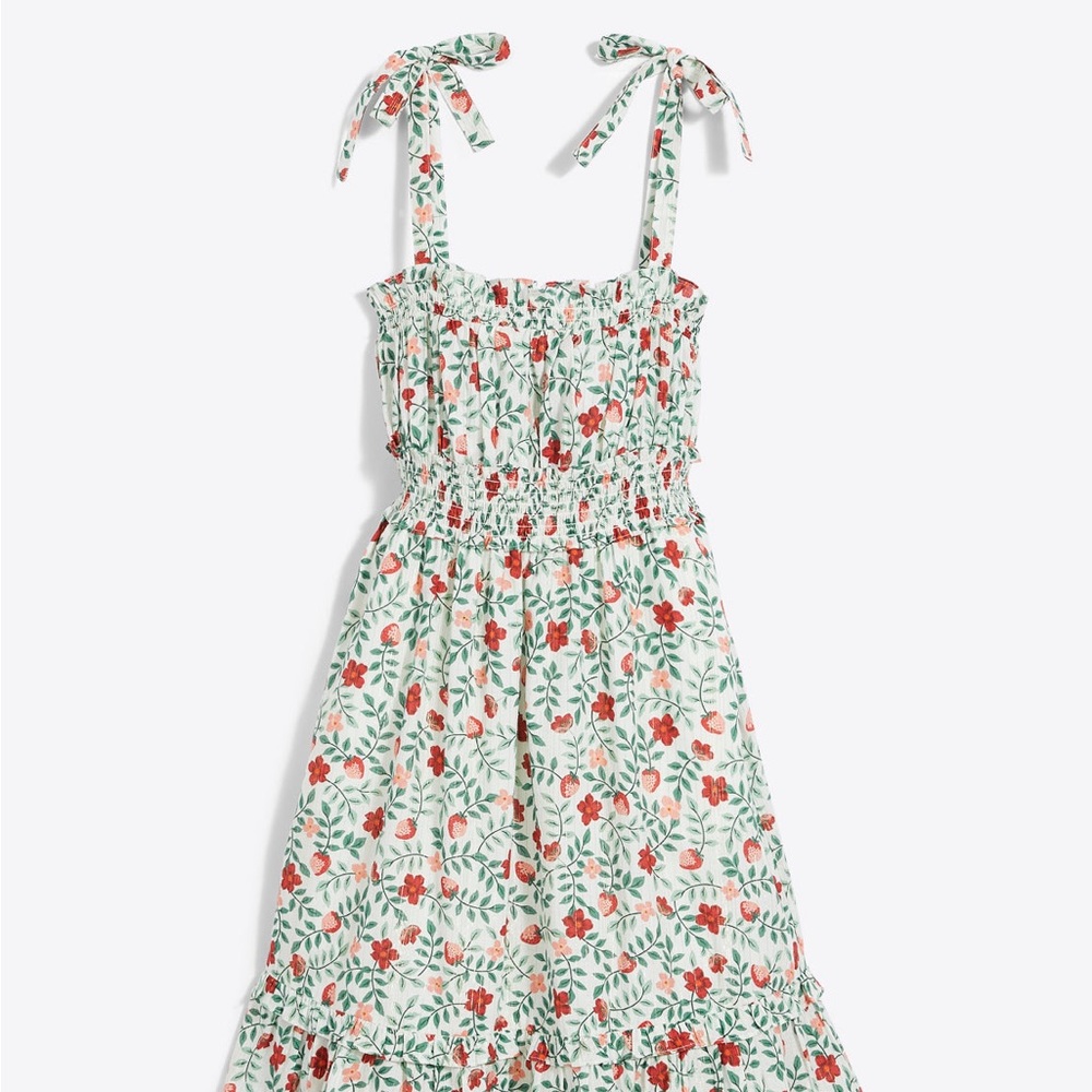 Draper James, Size Medium, Taylor Smocked Dress in Strawberry Field